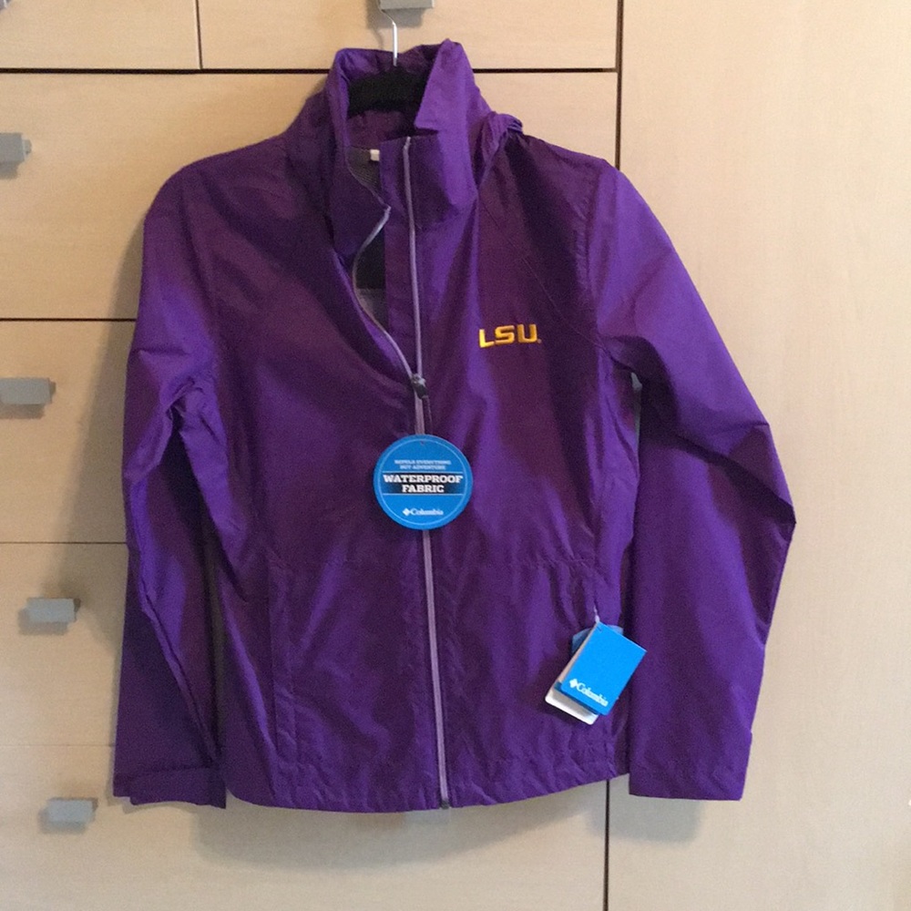 LSU Columbia rain jacket small